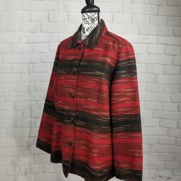 Coldwater Creek button front geo print jacket - Picture 9 of 10